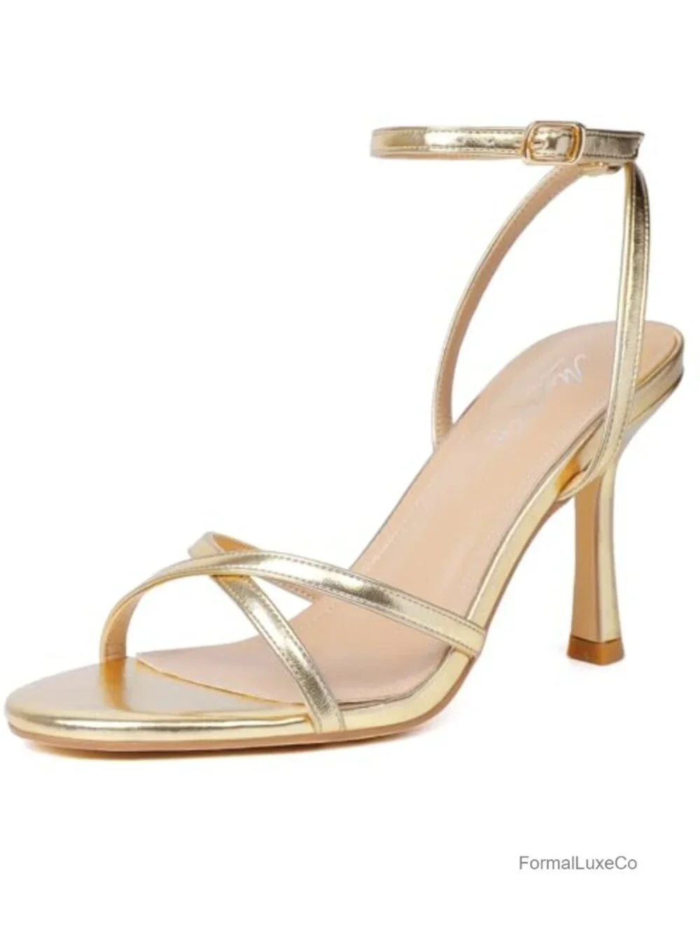 Strappy Heeled Sandals with Ankle Strap Stiletto Heels for Party Wedding